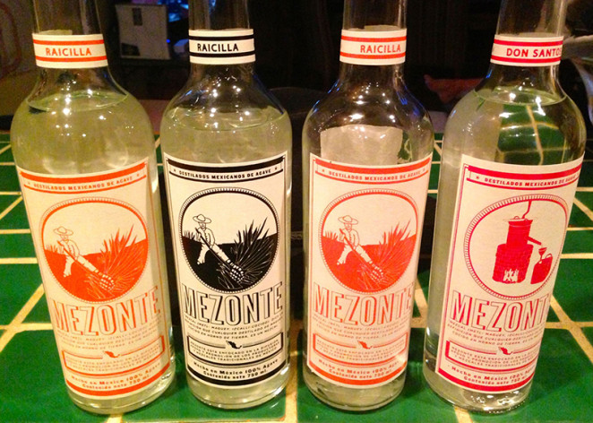 Mezcal on the bar at Pare de Sufrir