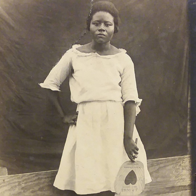 Photo postcard of Annie Wooten, circa 1920s from the Amistad Research Center, Tulane University