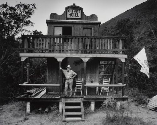 Lawrence Ferlinghetti's Old West Hotel at his retreat in Bixby Canyon, Big Sur