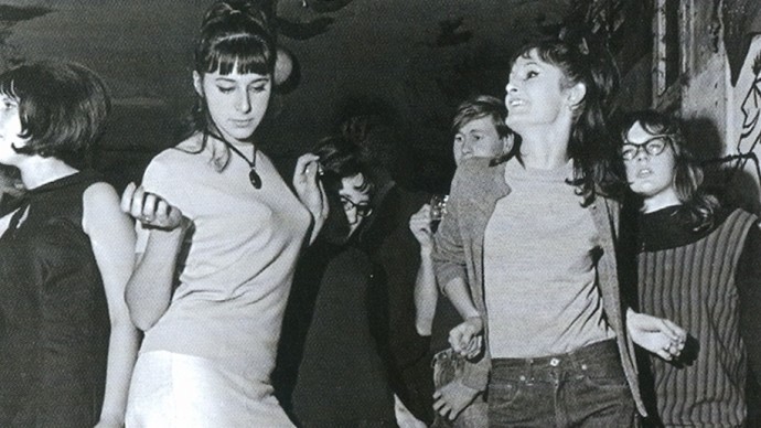 Teens dance at the club on Eel Pie Island in the 1960s.